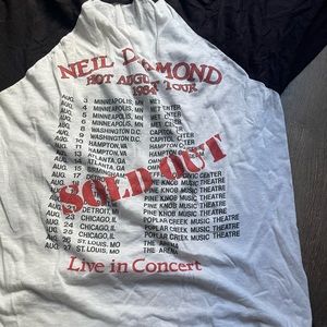 Mens/Womens vintage Neil Diamond concert tee, thin, soft